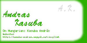 andras kasuba business card