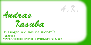 andras kasuba business card
